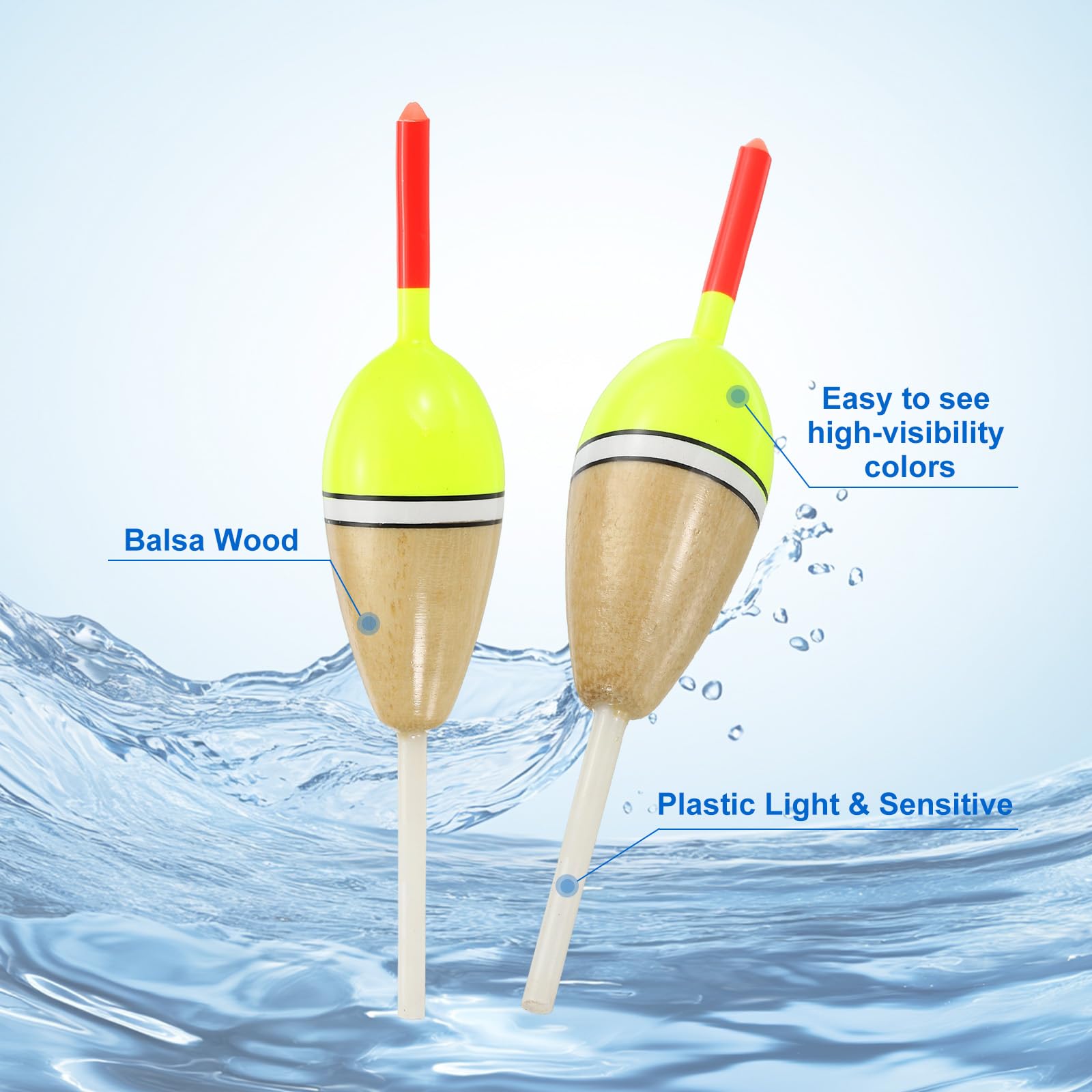 PATIKIL durable plastic float body resists wear in water.