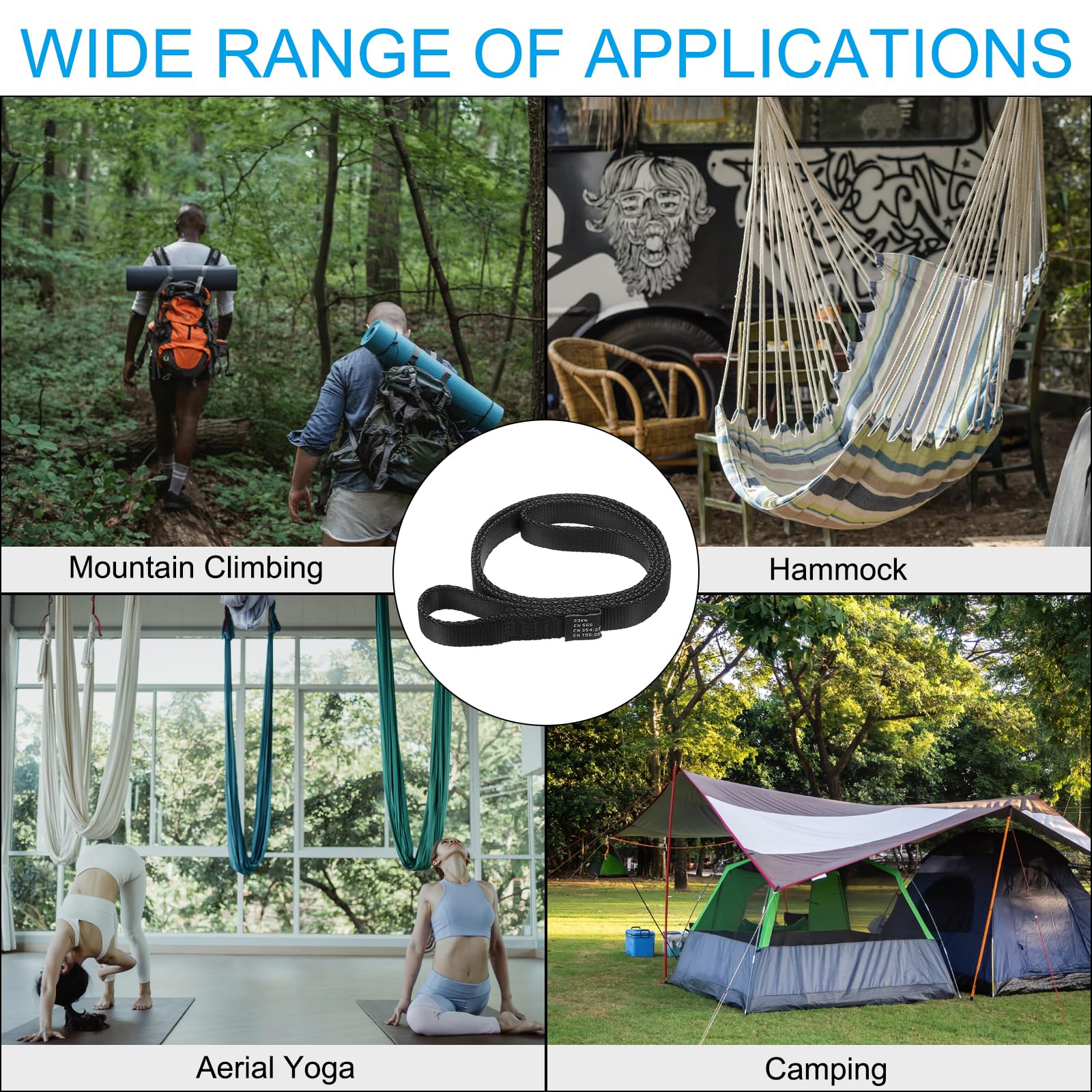 PATIKIL durable polyester slings ensure reliable performance with reinforced stitching
