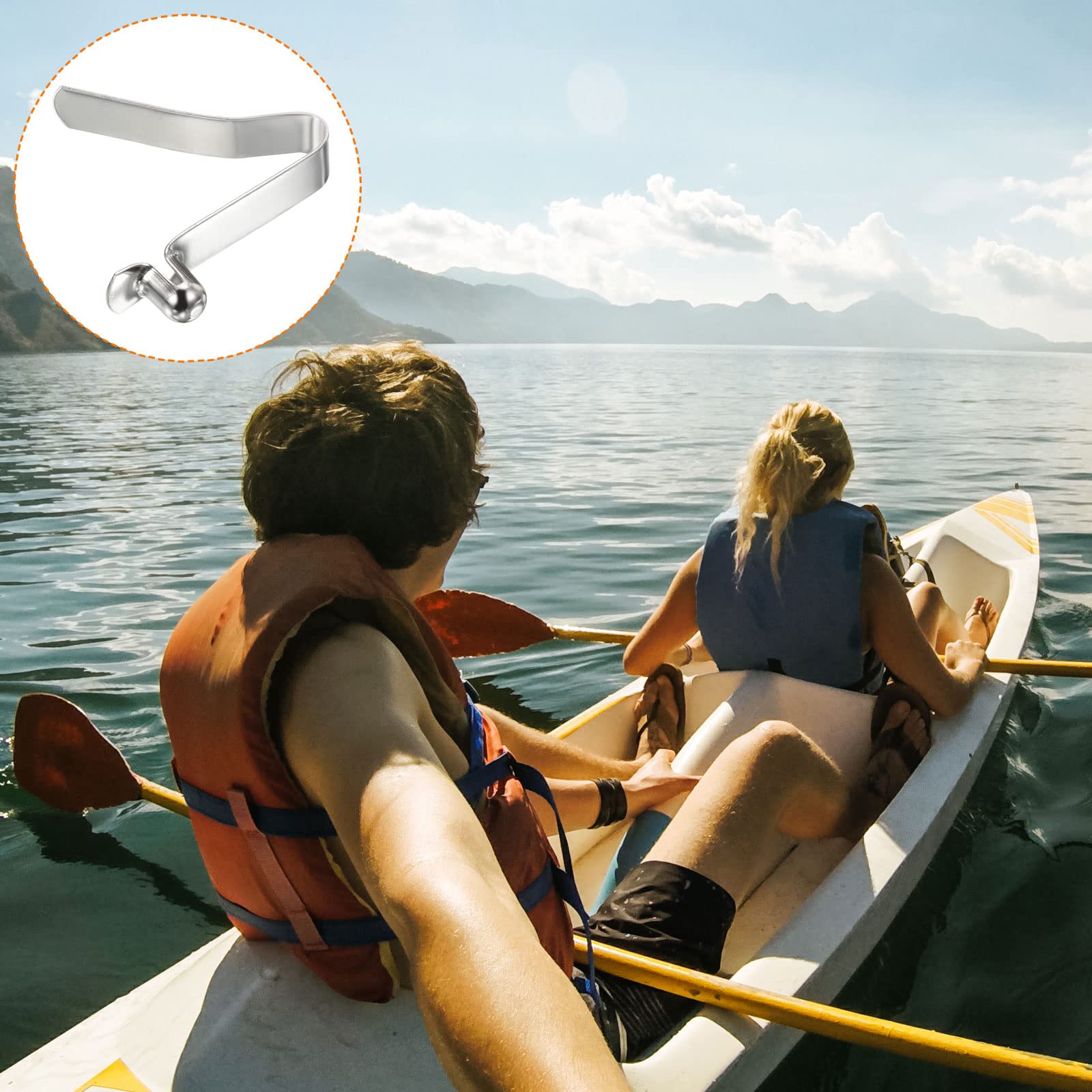 PATIKIL eight-piece pack includes spring clips for quick tents and fishing poles