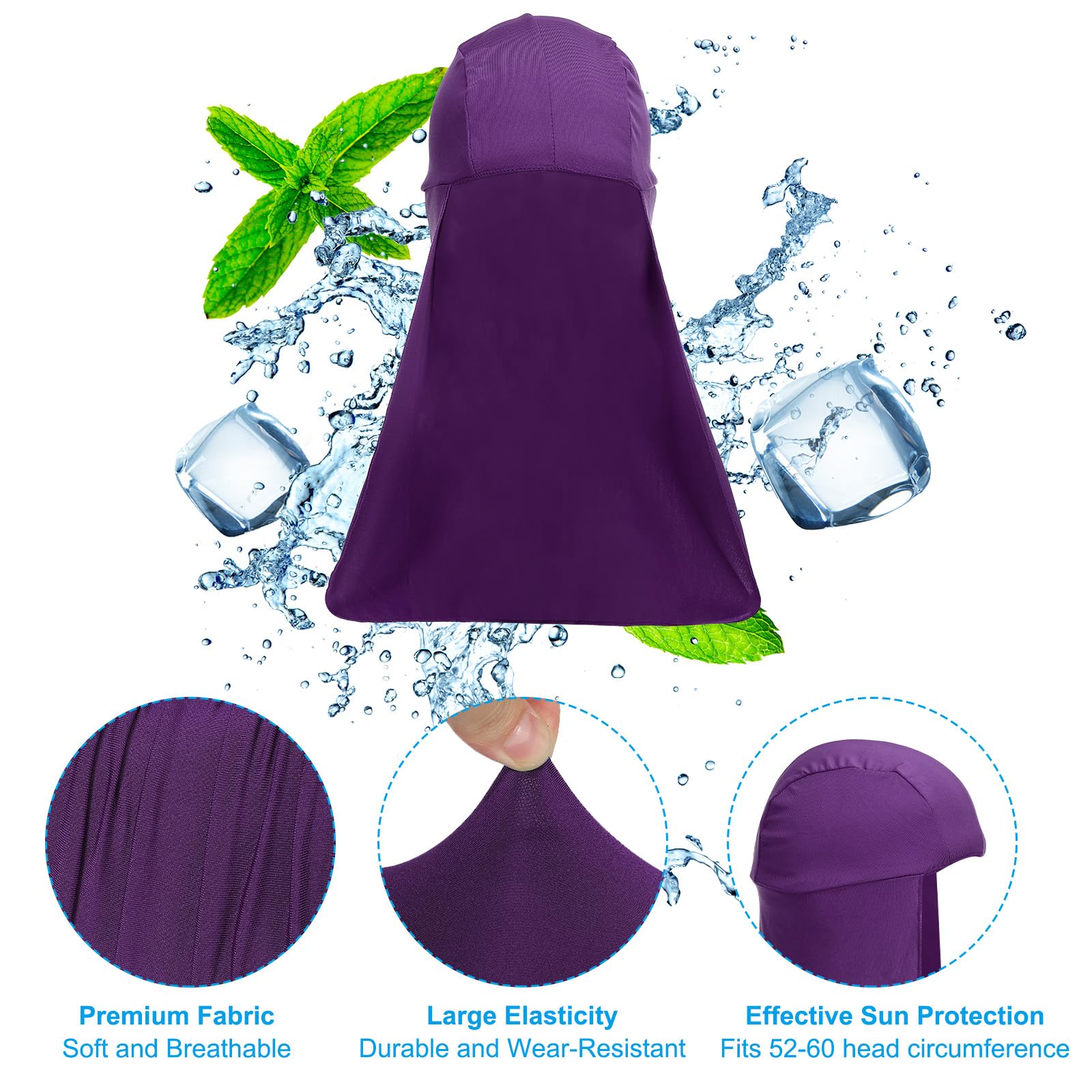 PATIKIL elastic band sun shade ensures secure, comfortable wear.