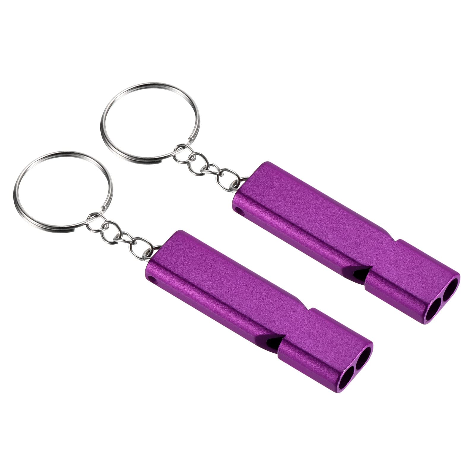 PATIKIL emergency whistle in purple with a keyring, ideal for quick signaling on hikes.