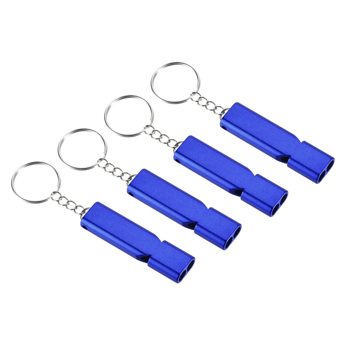 PATIKIL emergency whistle four-pack for reliable outdoor signaling.