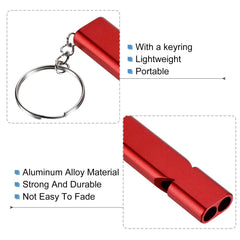 PATIKIL emergency whistle attached to backpack red during hike