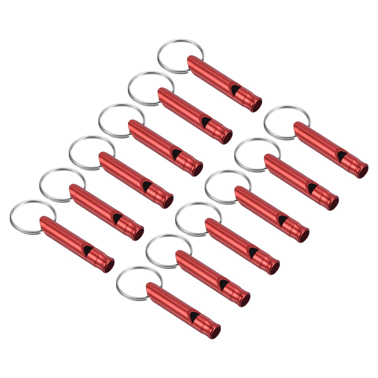 PATIKIL emergency whistle red pack of 12 for outdoor signaling