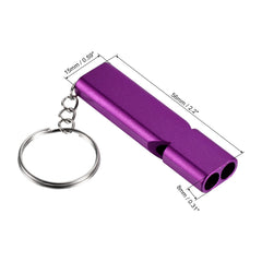 PATIKIL whistle attached to a keyring for quick backpack access.