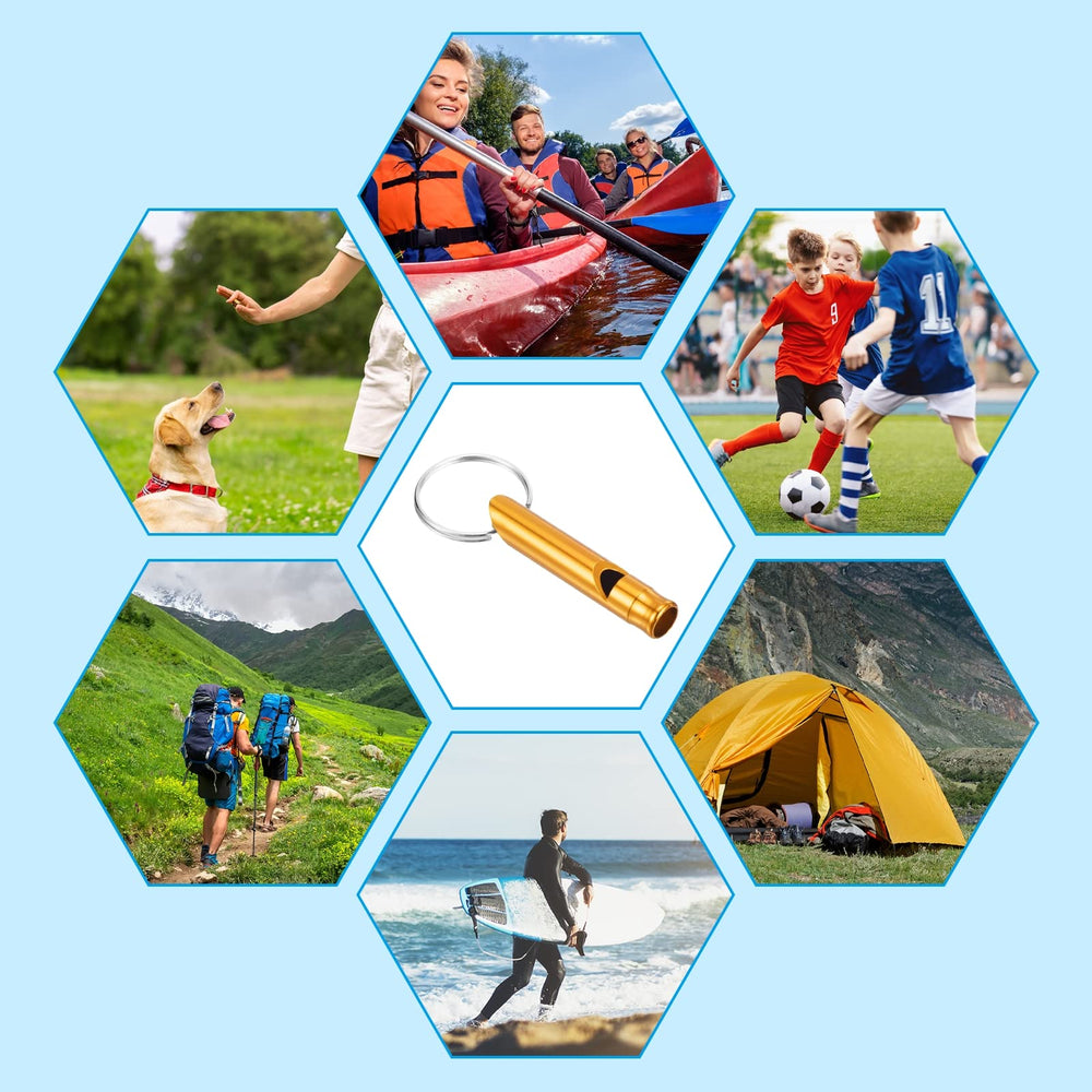 PATIKIL Emergency Whistles gold on gear ideal for signaling and safety