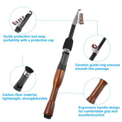 PATIKIL fiberglass pole highlights lightweight strength for versatile fishing.