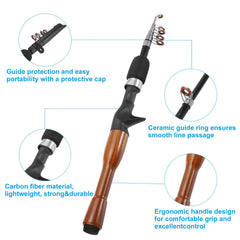 PATIKIL fiberglass rod with ceramic guide for smooth line movement.