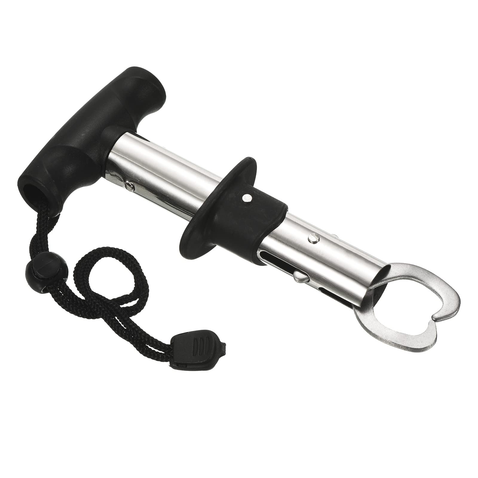 PATIKIL Fish Lip Gripper Black front view with T-shape ABS handle