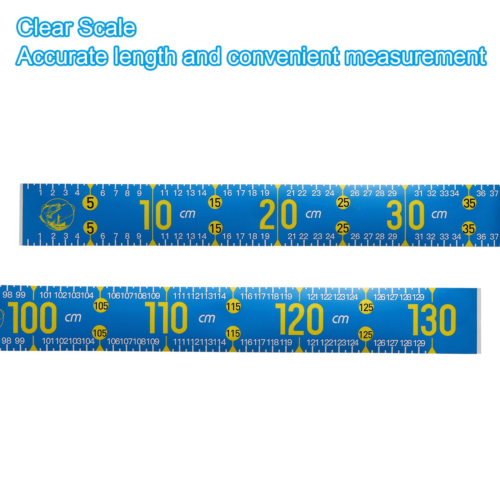 Ruler attached to a kayak for waterproof use
