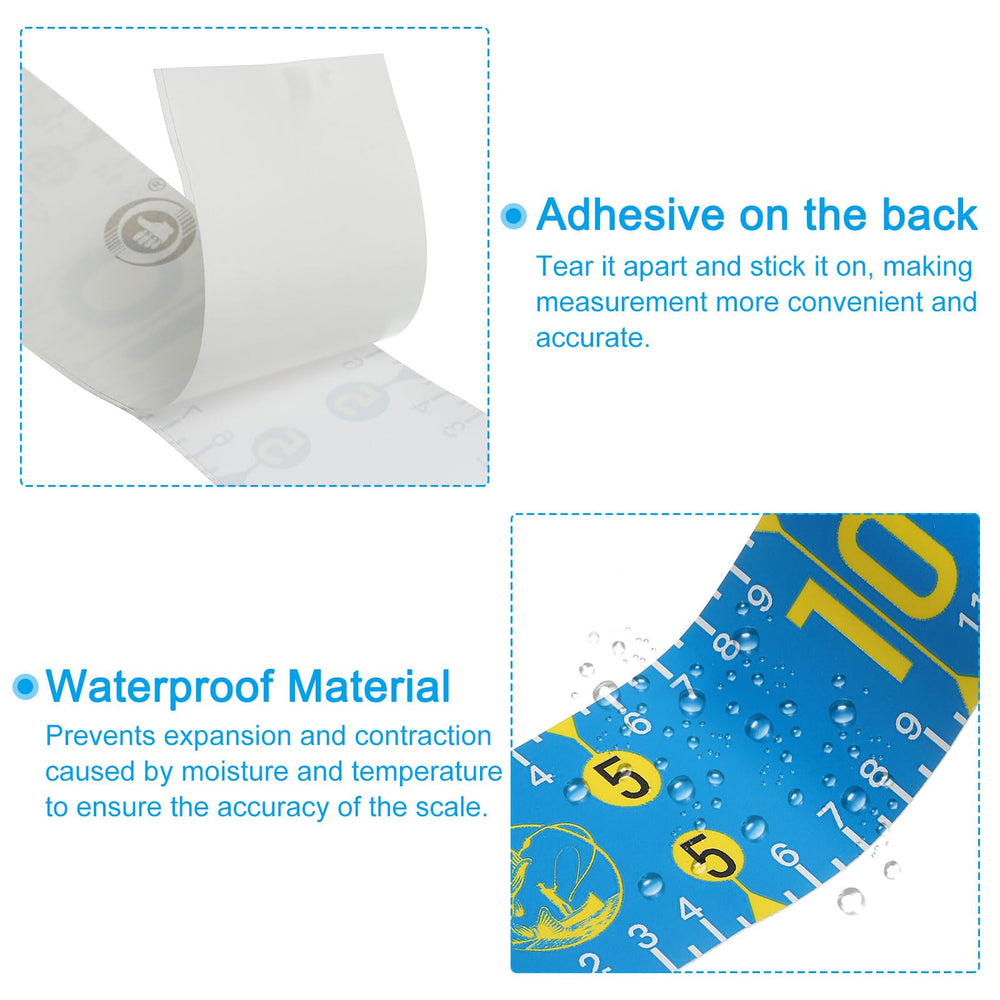 Durable PVC material of the PATIKIL fish ruler in Lake Blue