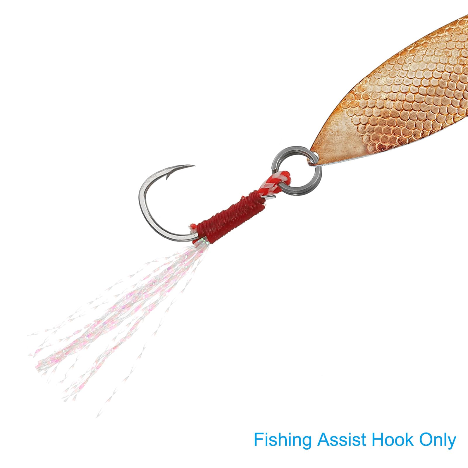 PATIKIL 13mm hook length keeps hooks compact for jigging setups.
