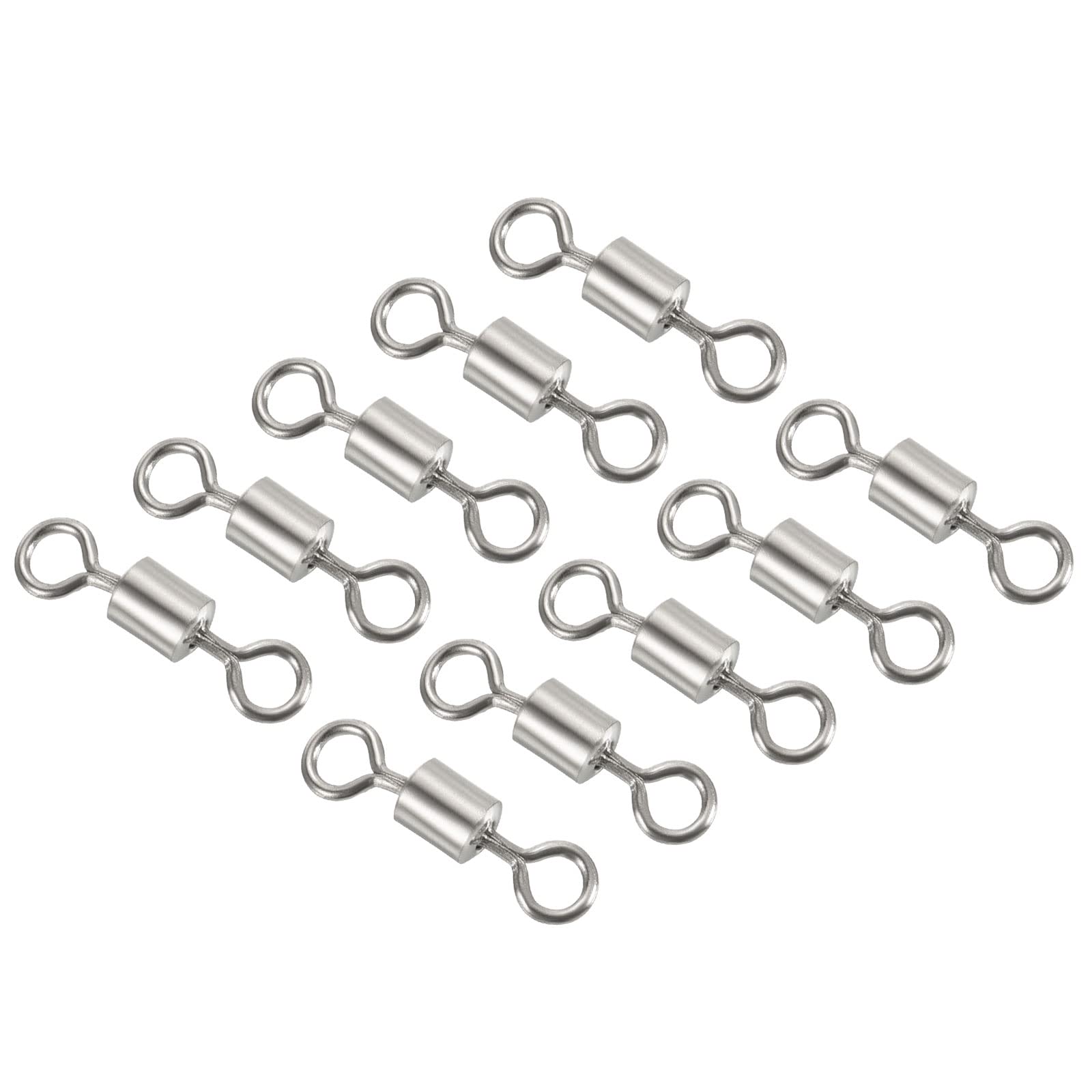 PATIKIL fishing barrel swivels in silver for smooth line connection and reduced tangles.