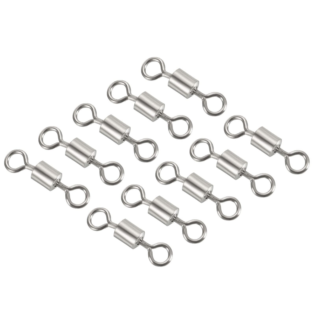 PATIKIL fishing barrel swivels in silver for smooth line connection and reduced tangles.