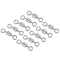 PATIKIL fishing barrel swivels in silver for smooth line connection and reduced tangles.