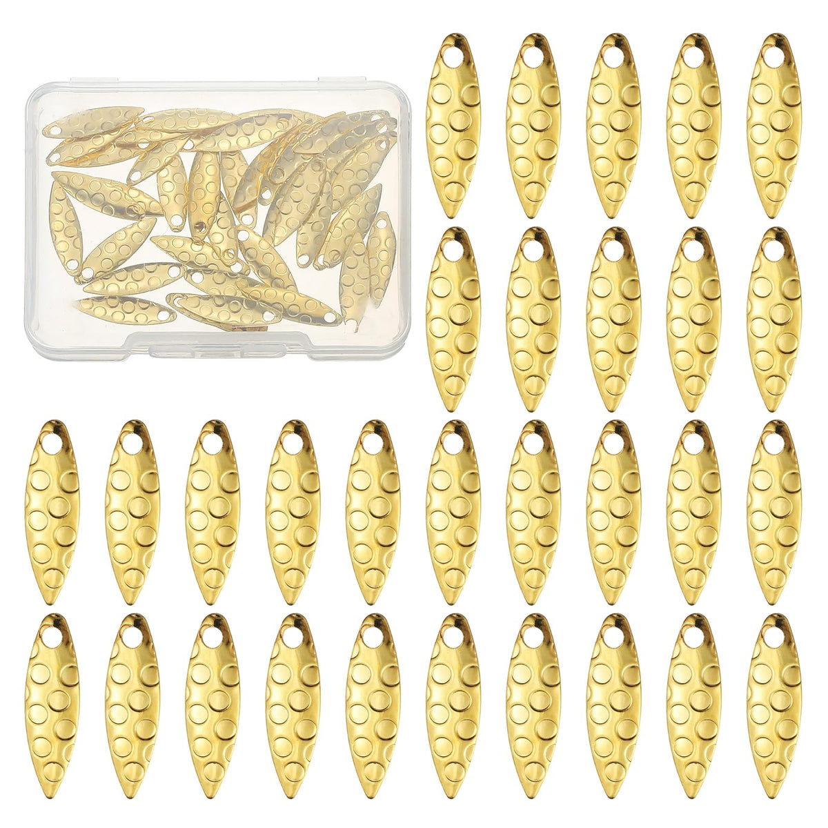 PATIKIL fishing blade in gold tone for vibrant attraction.
