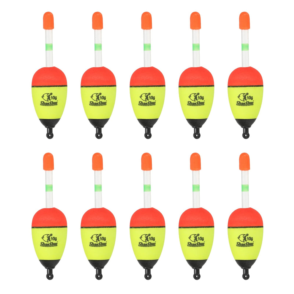 PATIKIL fishing bobbers yellow pack for clear bite detection on water