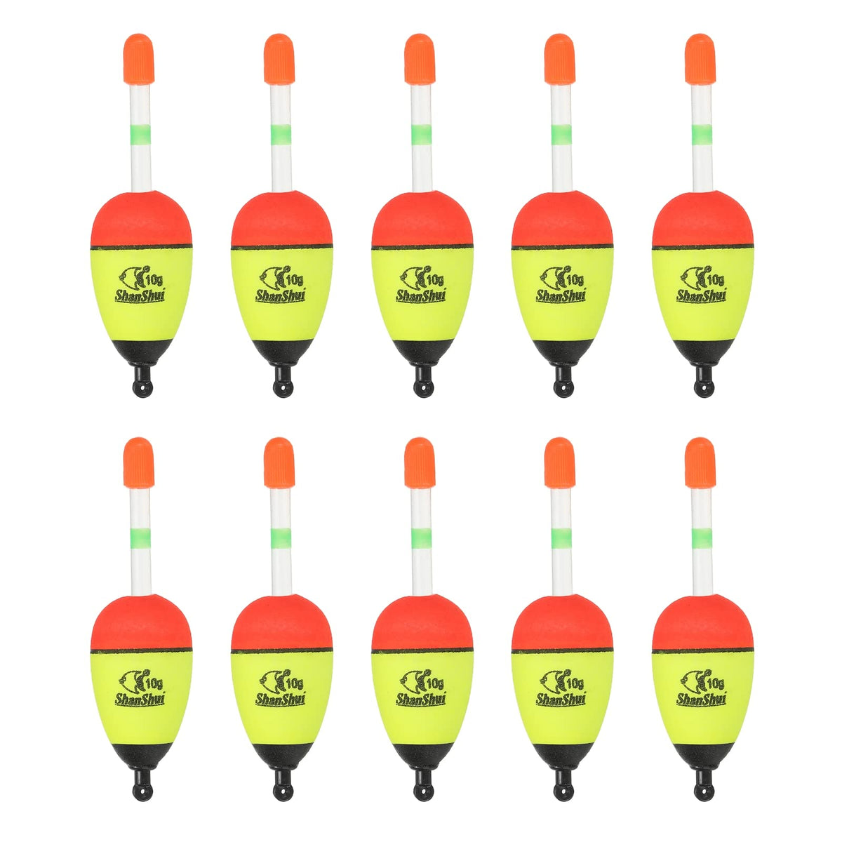 PATIKIL fishing bobbers yellow pack for clear bite detection on water