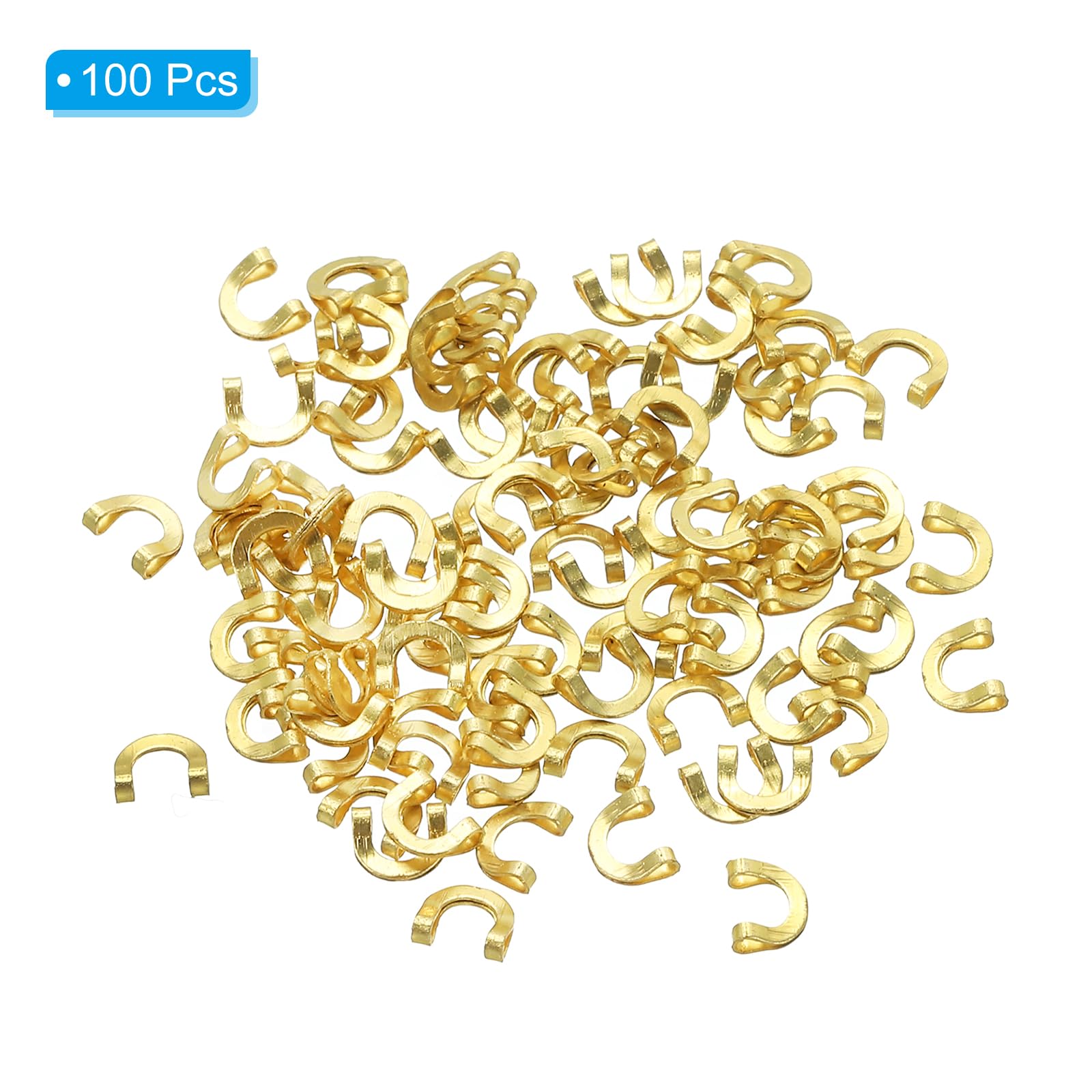 Gold tone copper fishing clevis ready for lure assembly