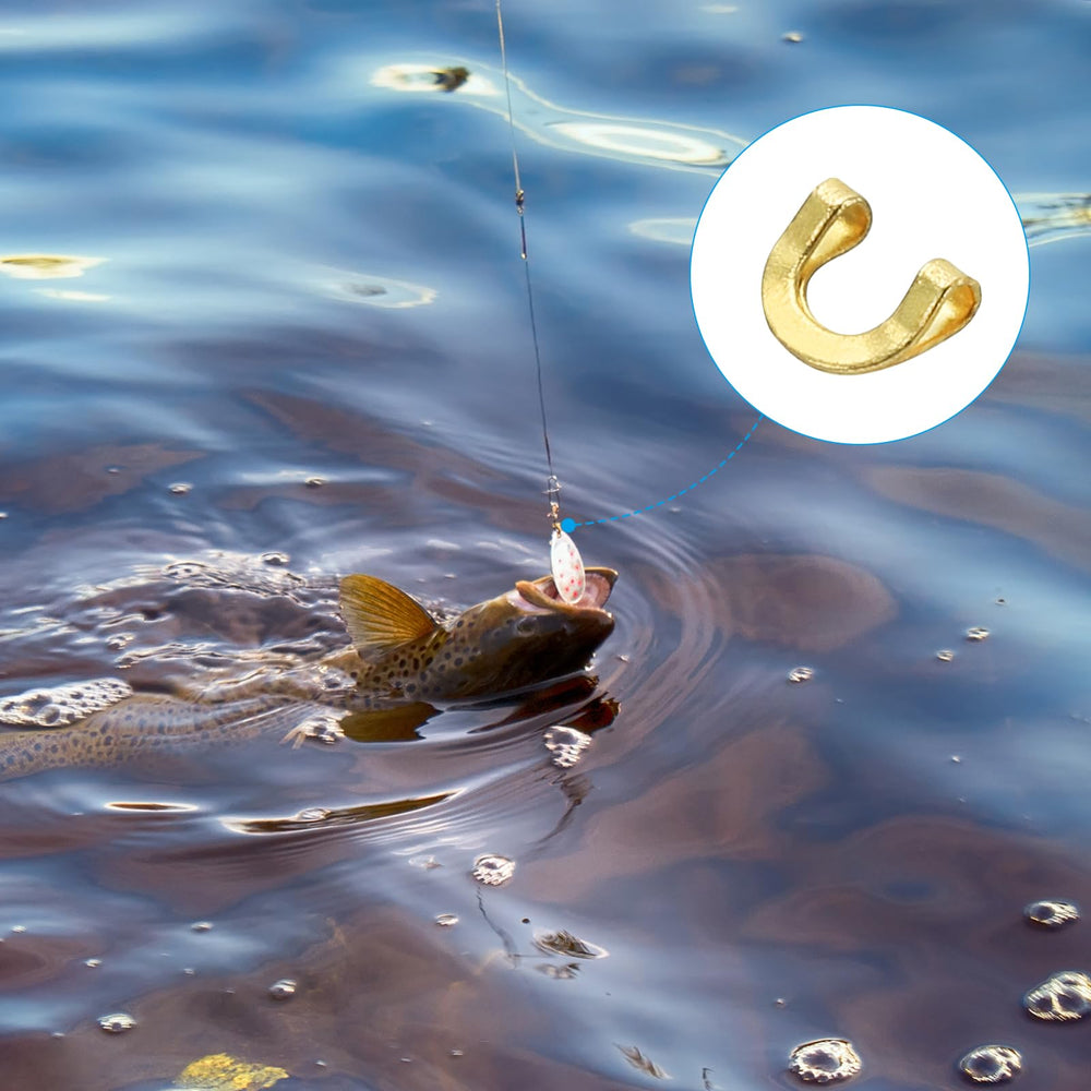 Pack of 100 PATIKIL fishing clevis in gold tone
