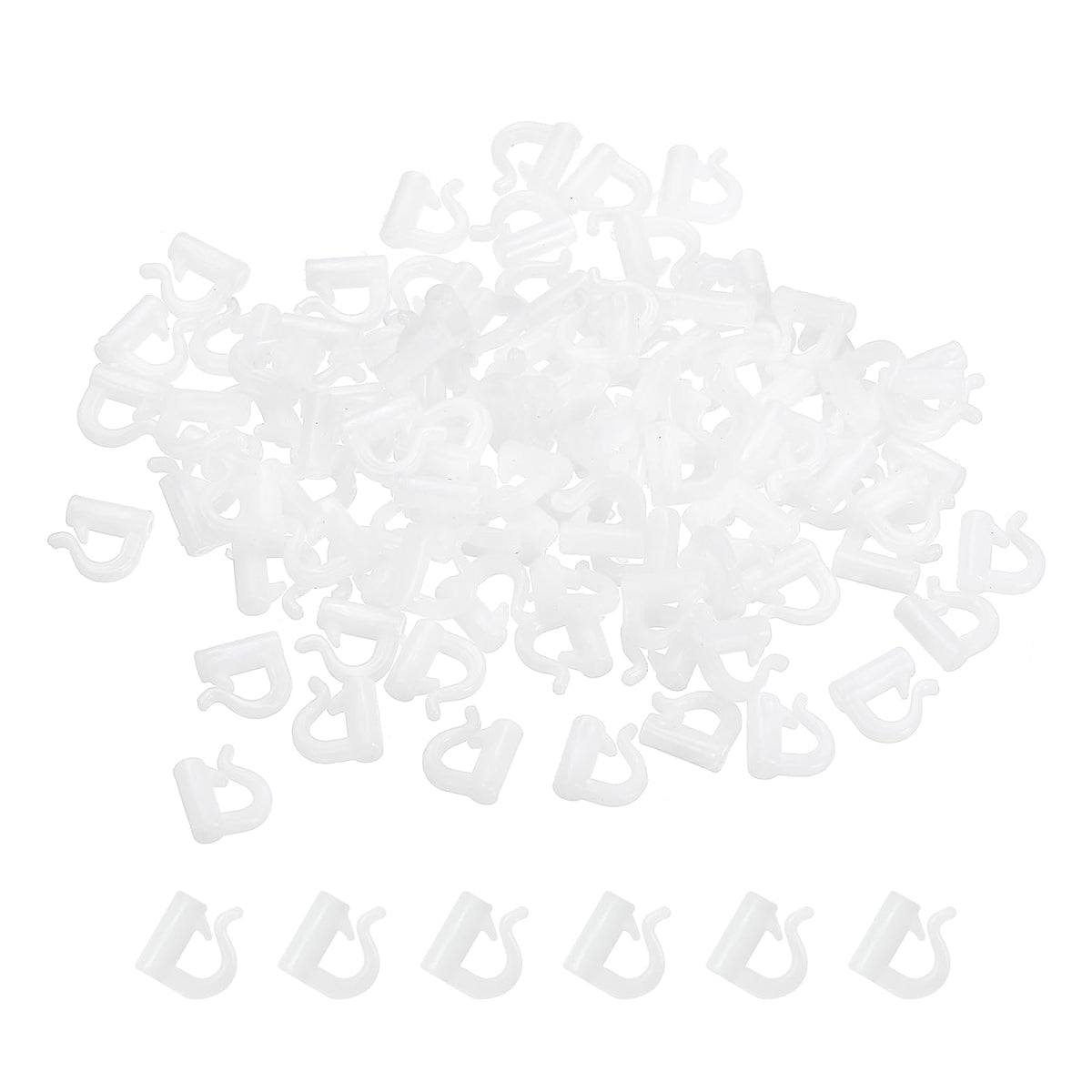 PATIKIL White D-shaped fishing clevis 7.9mm (0.31 inch) – 100 pieces