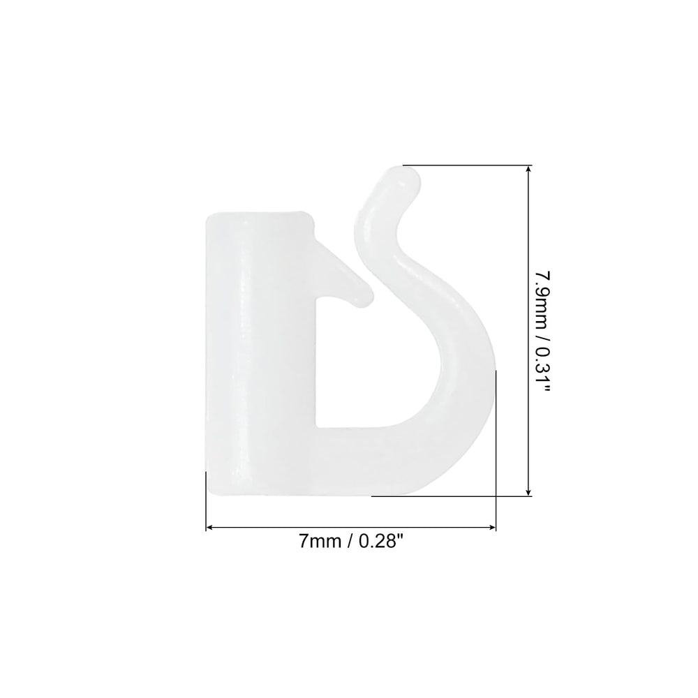 Plastic D-shaped lure connector for spinnerbait – white