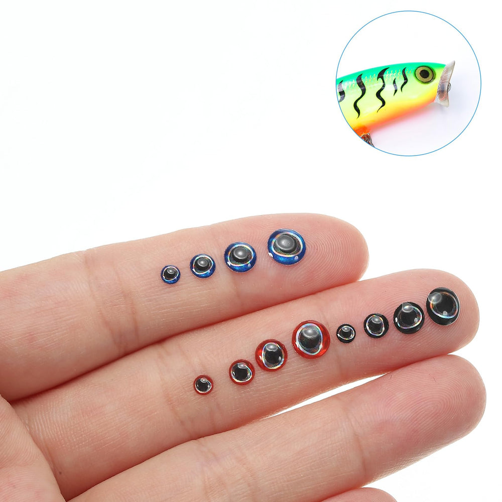 PATIKIL 5mm eye stickers add lifelike detail to your lures for better sport fishing appeal.