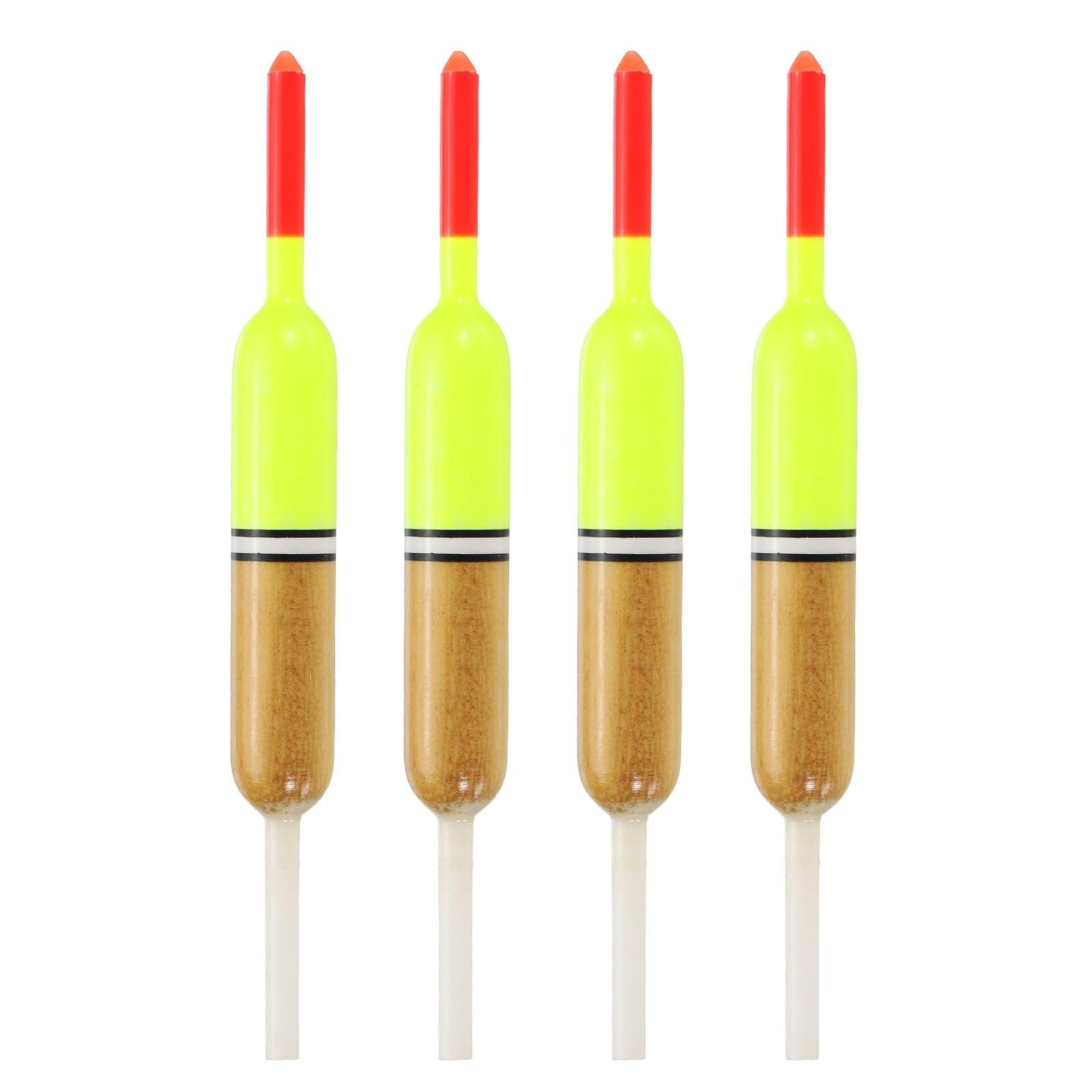 PATIKIL fishing floats front view in red and yellow for high visibility at distance