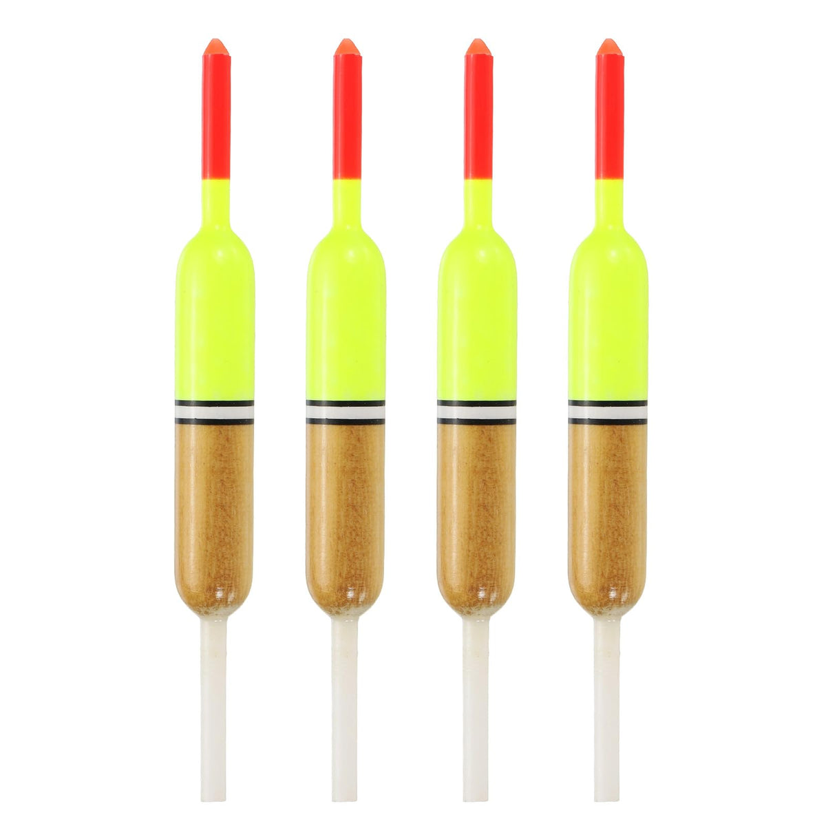 PATIKIL fishing floats front view in red and yellow for high visibility at distance