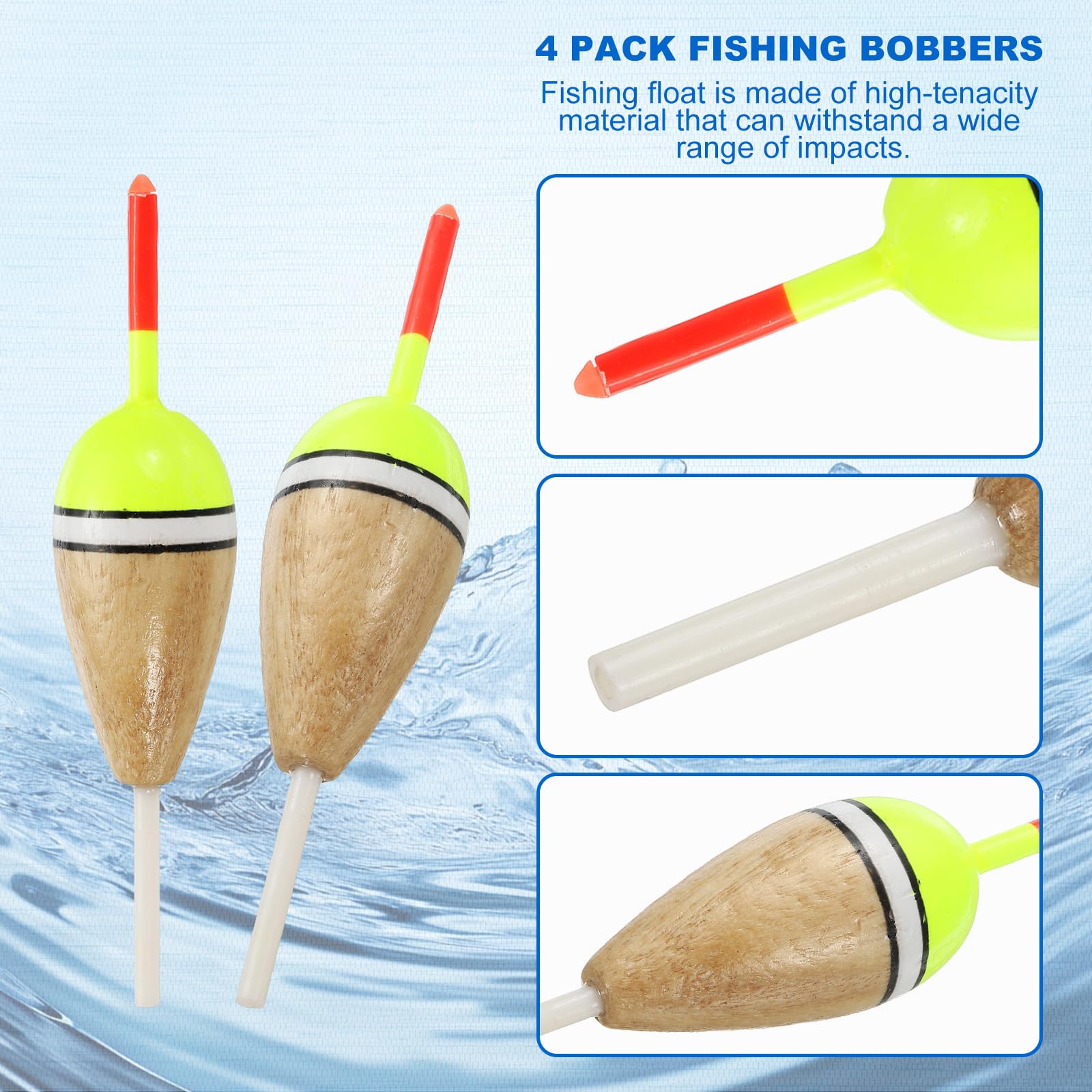 PATIKIL durable-plastic body float resists wear during frequent casts.