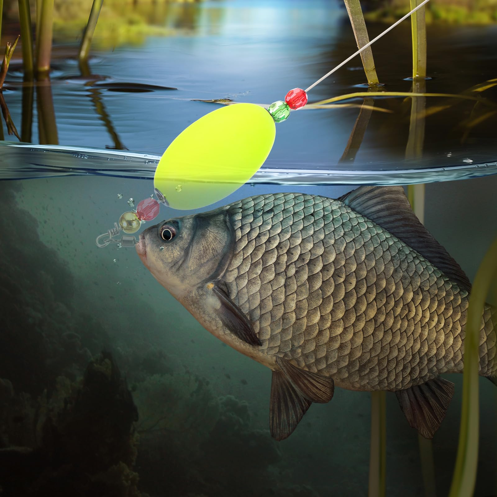 PATIKIL ready-to-use float with sliding rig for easy casting