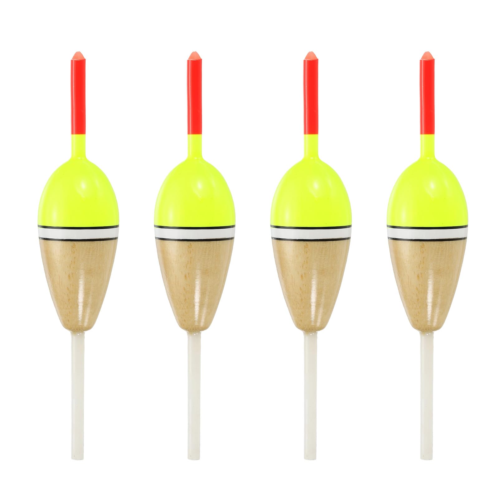 PATIKIL fishing float with red-yellow cork body for clear bite signals.