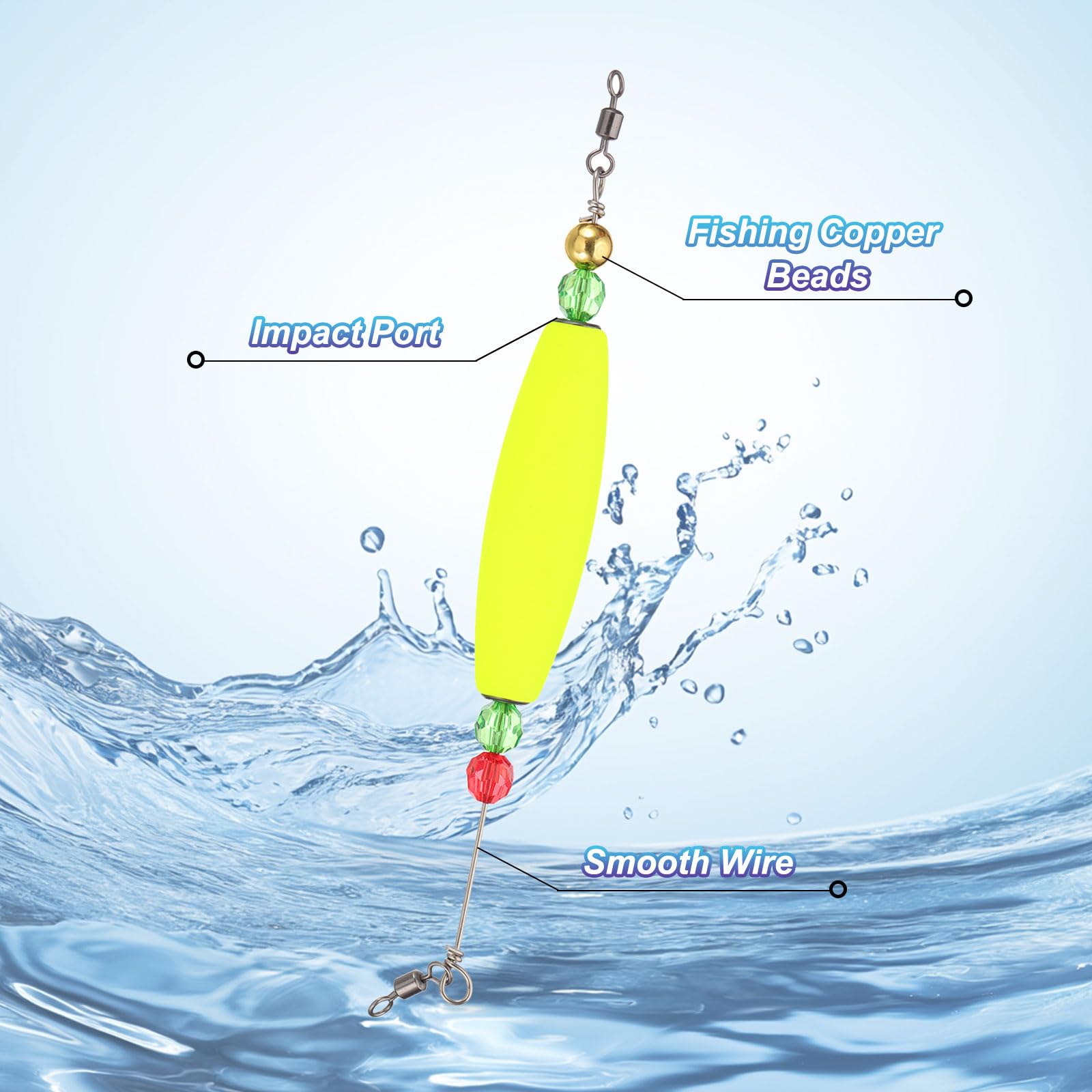 PATIKIL two-pack bobbers provide a ready-to-use tackle option.