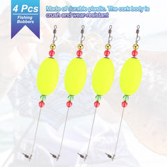 PATIKIL yellow oval bobber side view with high visibility