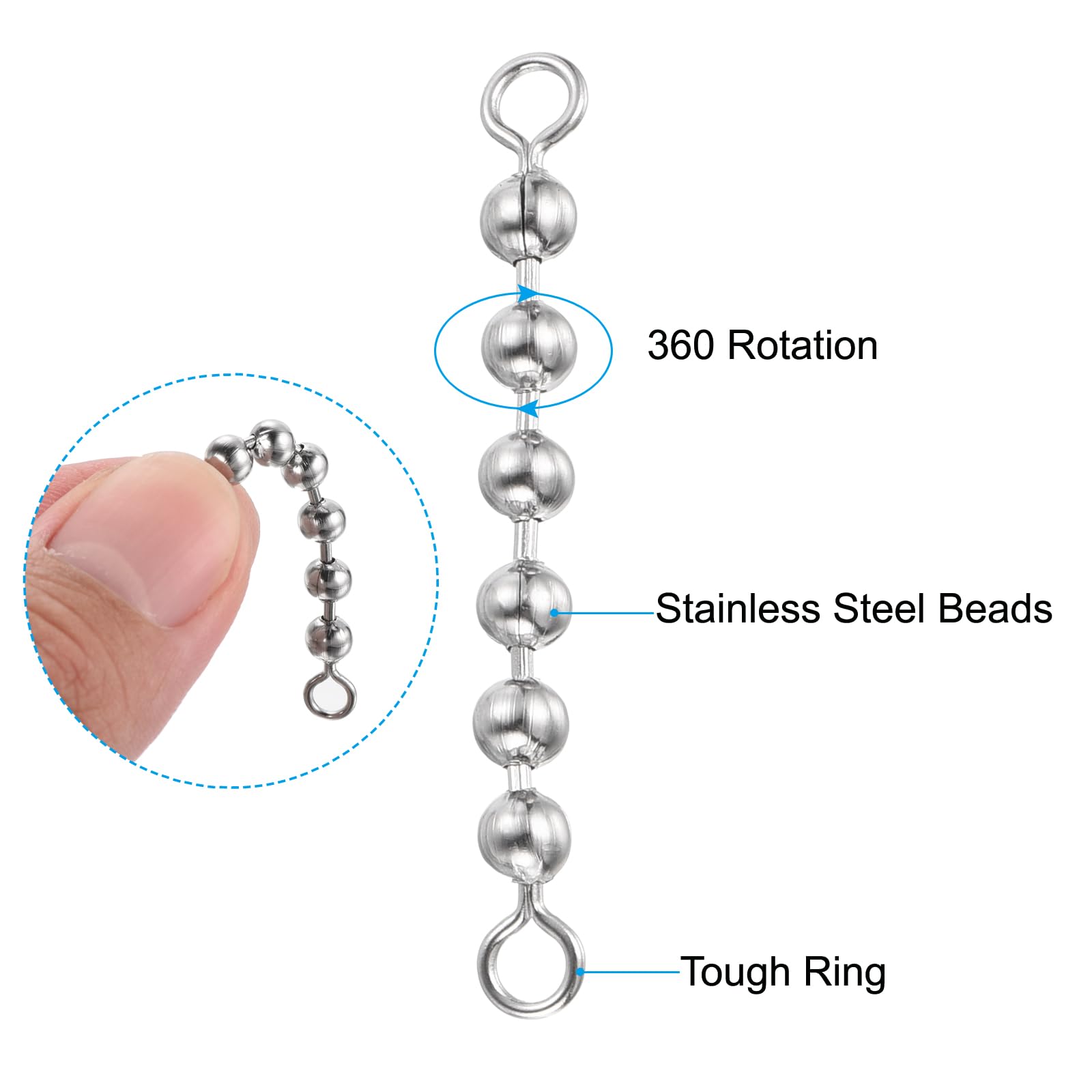 PATIKIL fishing gear connects hooks, lures, and sinkers for clean rigs