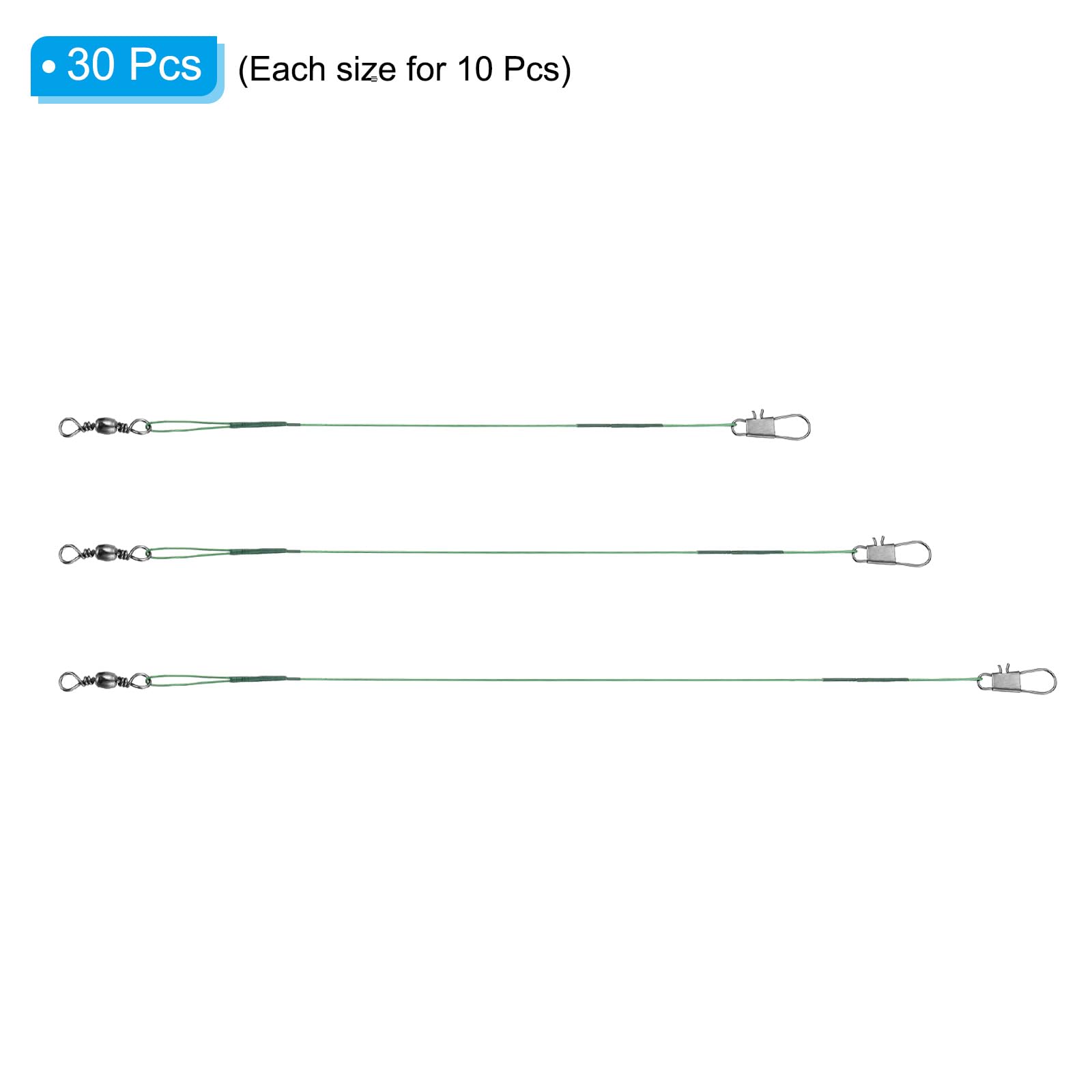 PATIKIL fishing leader green 25 cm offers extra reach for versatile setups.