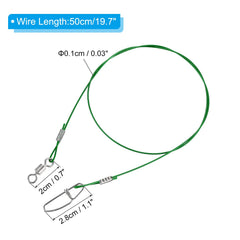 PATIKIL green leader with figure-8 buckle for quick bait changes and secure attachment