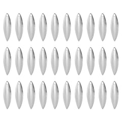 PATIKIL fishing lure blades in silver color sized 1.3x0.4 inches for willowleaf lure making