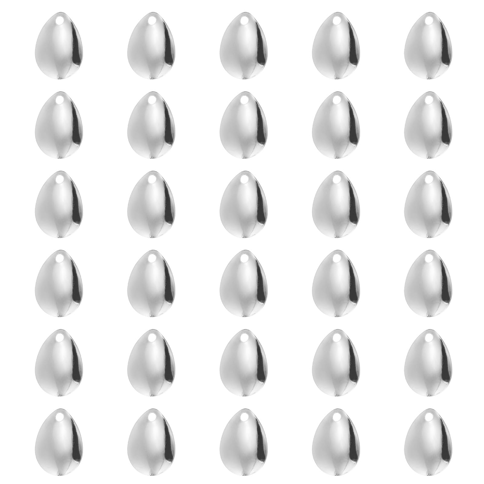 PATIKIL fishing lure blades in silver, 30-pack, ready to upgrade your bait