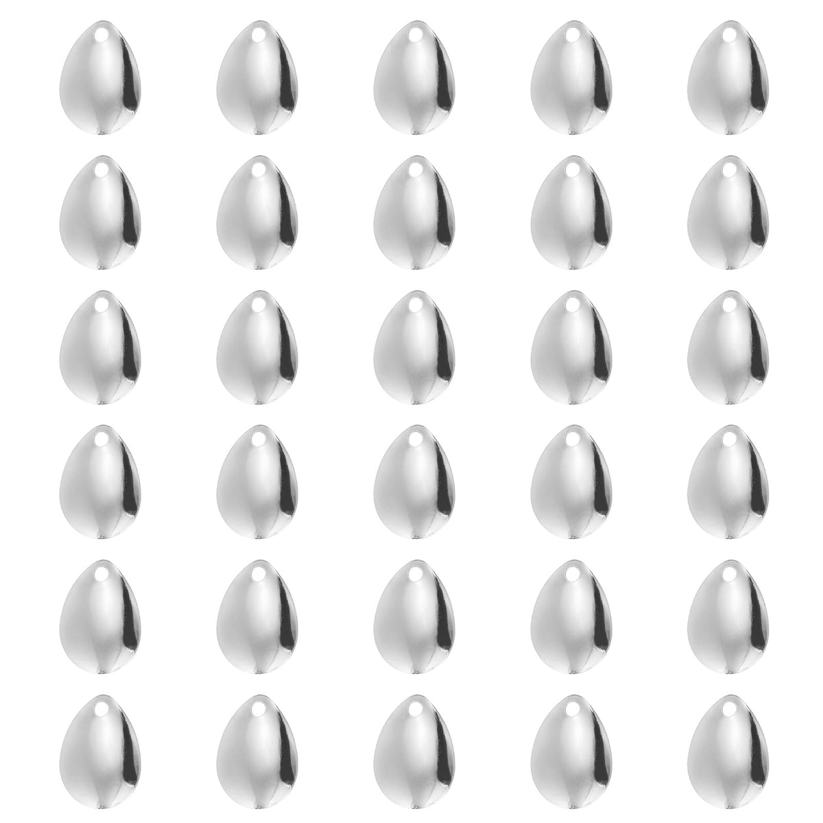 PATIKIL fishing lure blades in silver, 30-pack, ready to upgrade your bait