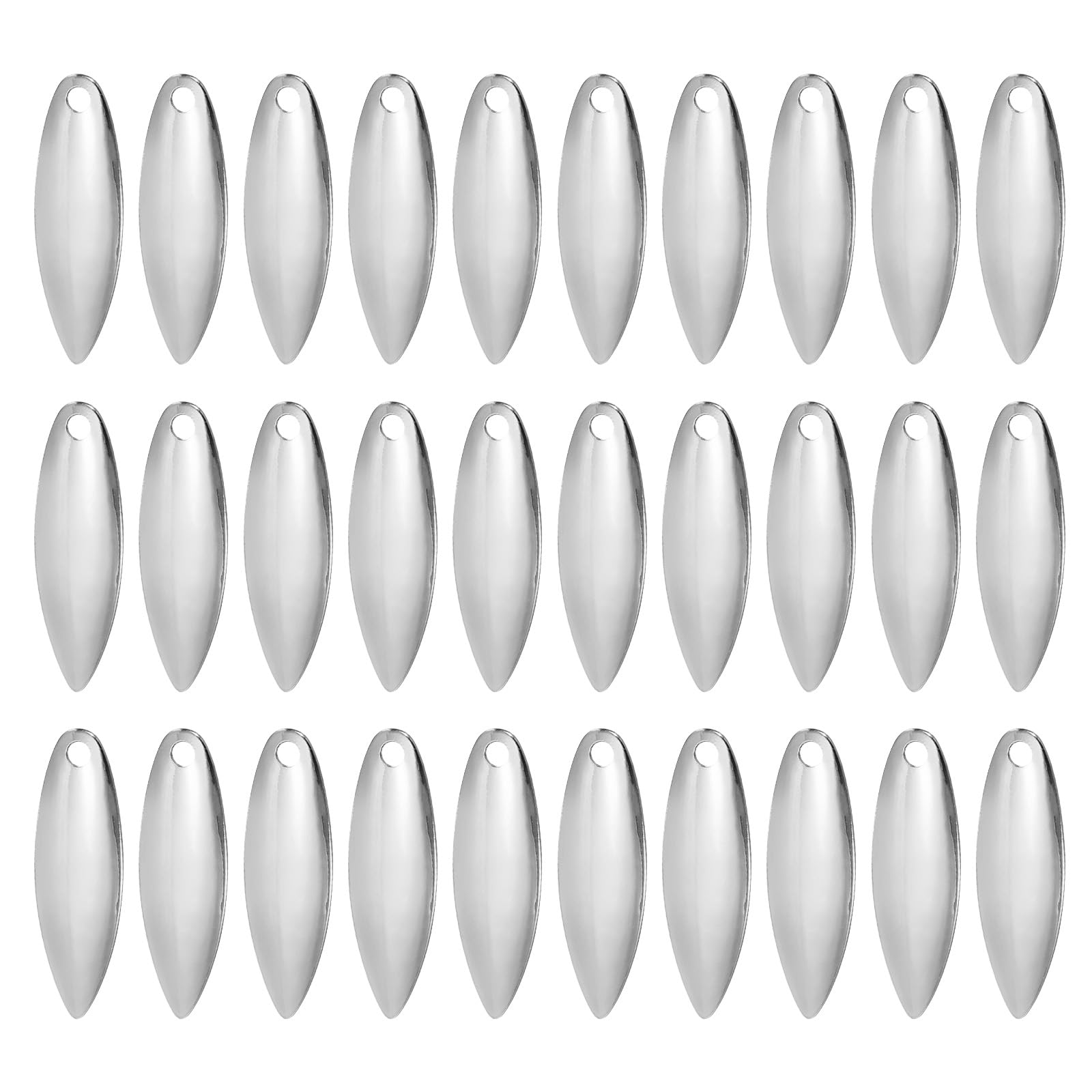 PATIKIL fishing lure blades in silver willowleaf ready for high-visibility bites.