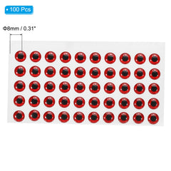 Red 8mm epoxy fishing lure eyes for lures and baits – 100pcs