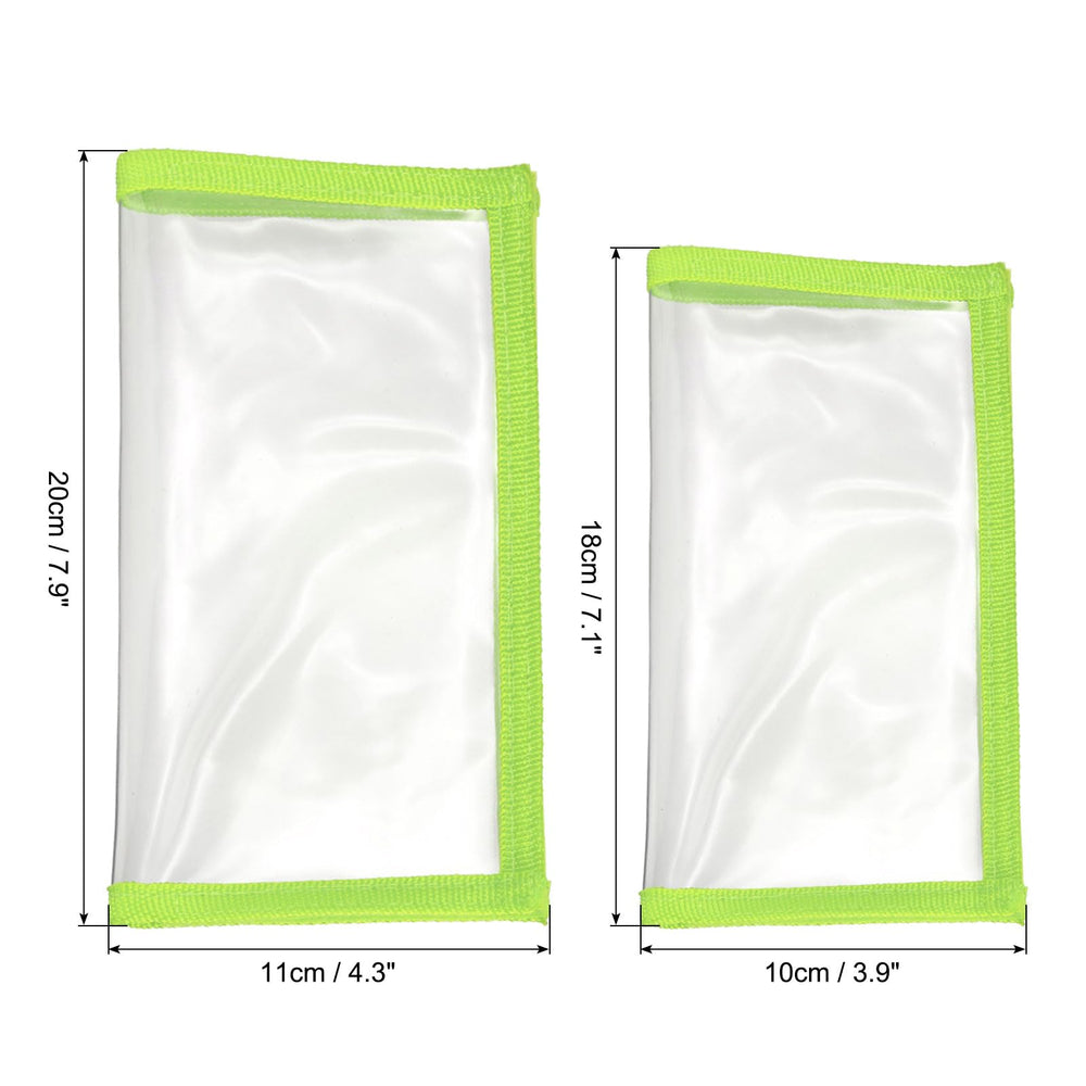 PATIKIL Lure Wrap green closeup shows durable clear PVC for easy identification.
