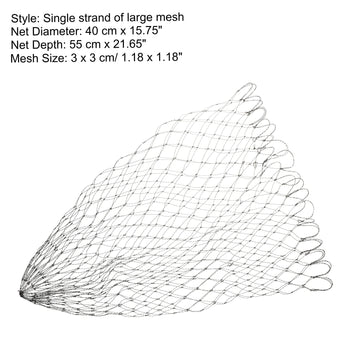 PATIKIL fishing net replacement deep 55 cm for preventing escape.