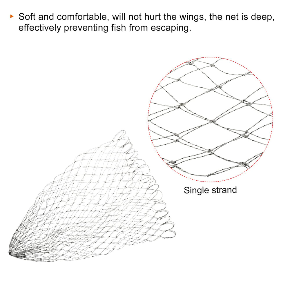 PATIKIL net replacement with 3x3 cm mesh for fish-friendly handling.