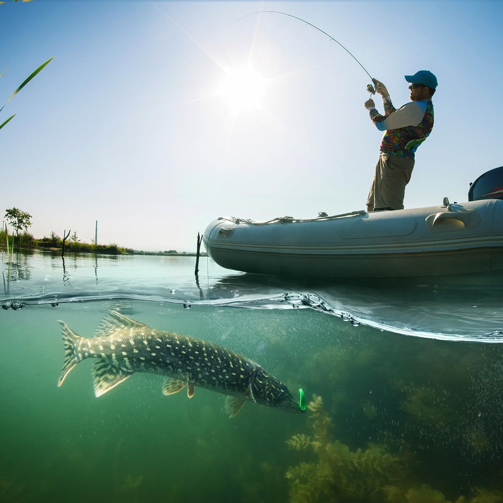 PATIKIL 50-pack luminous fishing rigs for freshwater and saltwater environments.