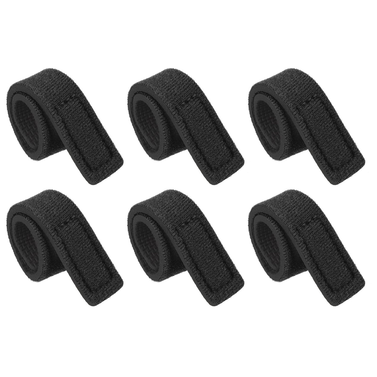 PATIKIL fishing rod strap 20cm black secures gear on boats and trips.