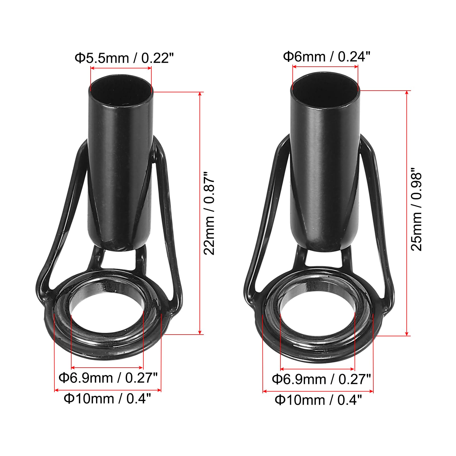PATIKIL 5.5 mm fishing rod tip showing compact tube for DIY repair