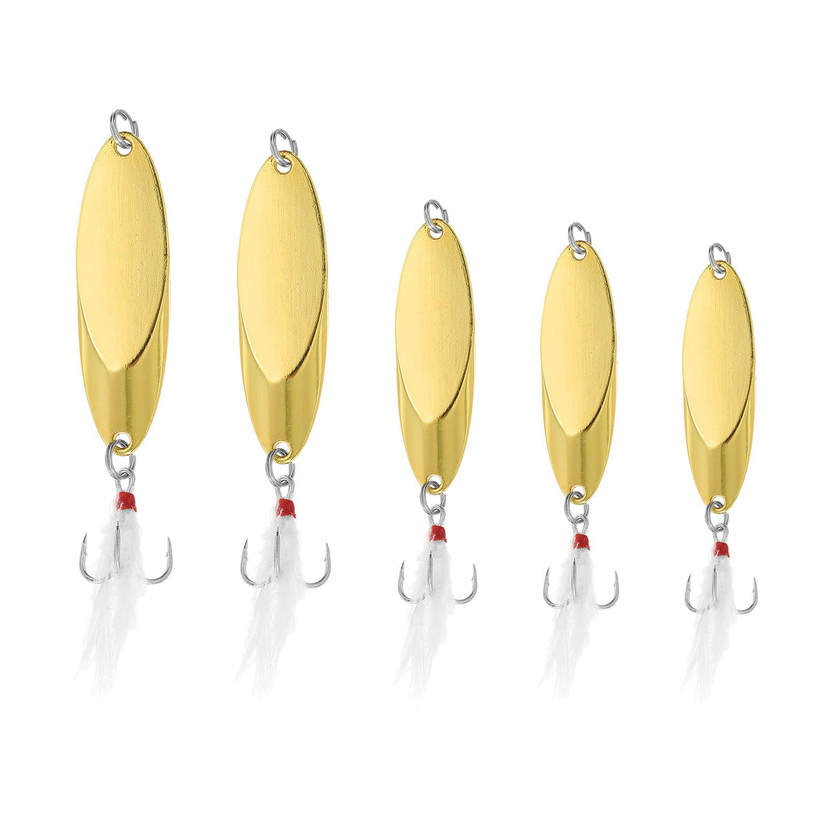 PATIKIL fishing spoon in gold tone ready for long casts and quick sinking.