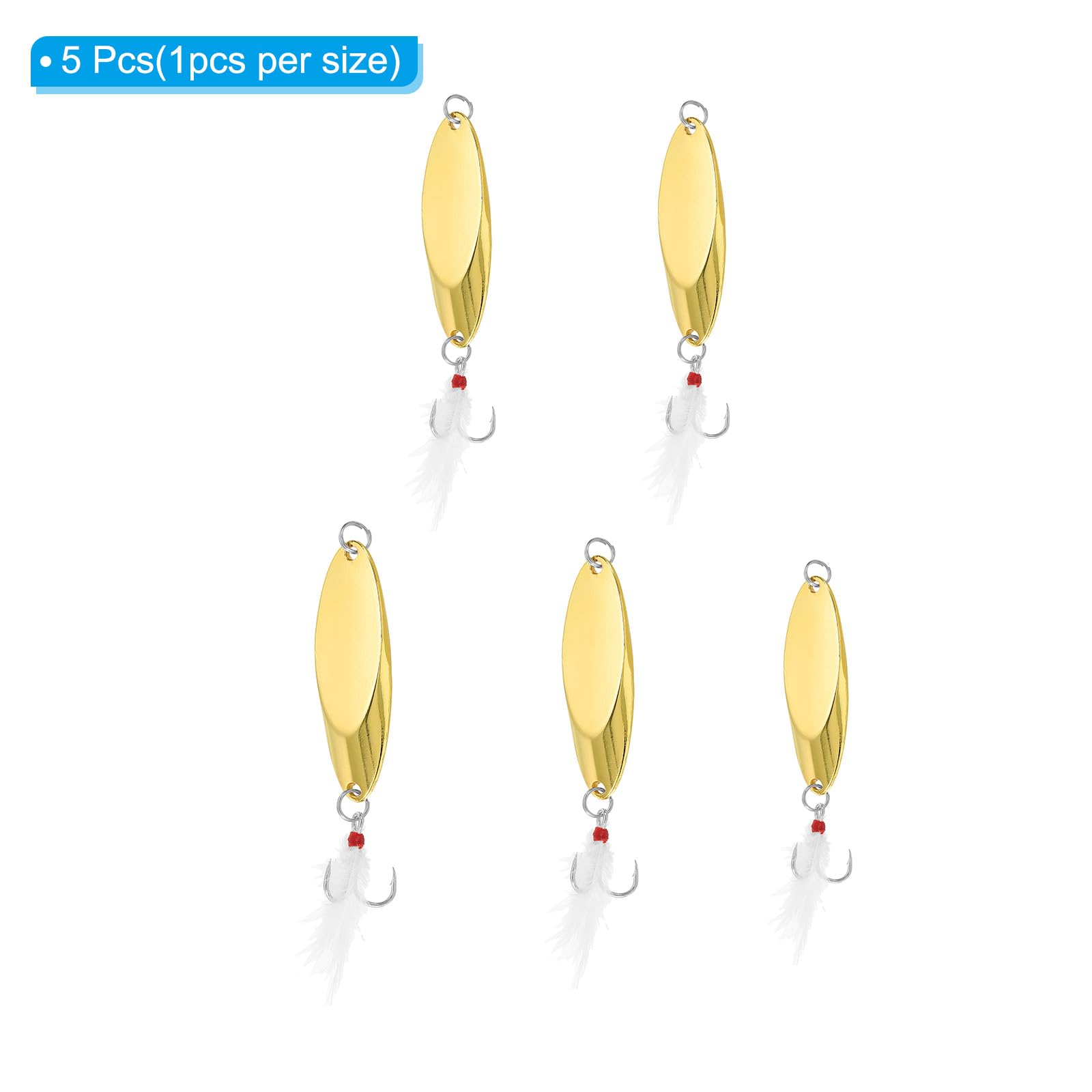 PATIKIL gold tone spoon 3-8oz designed for steady lure action in deeper water.